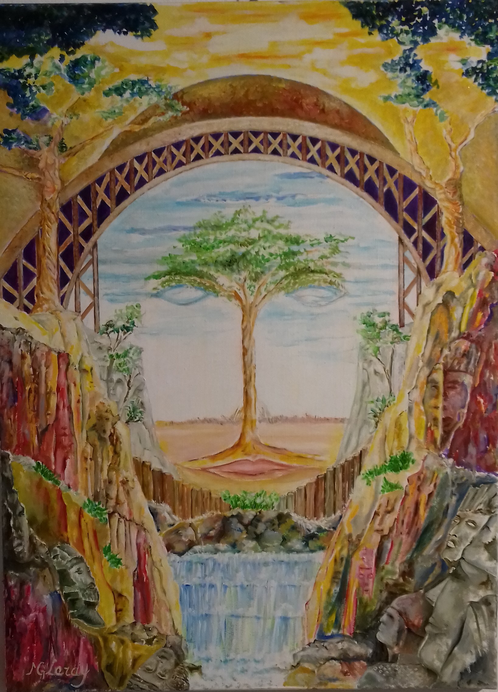 La source 73cm x 54cm