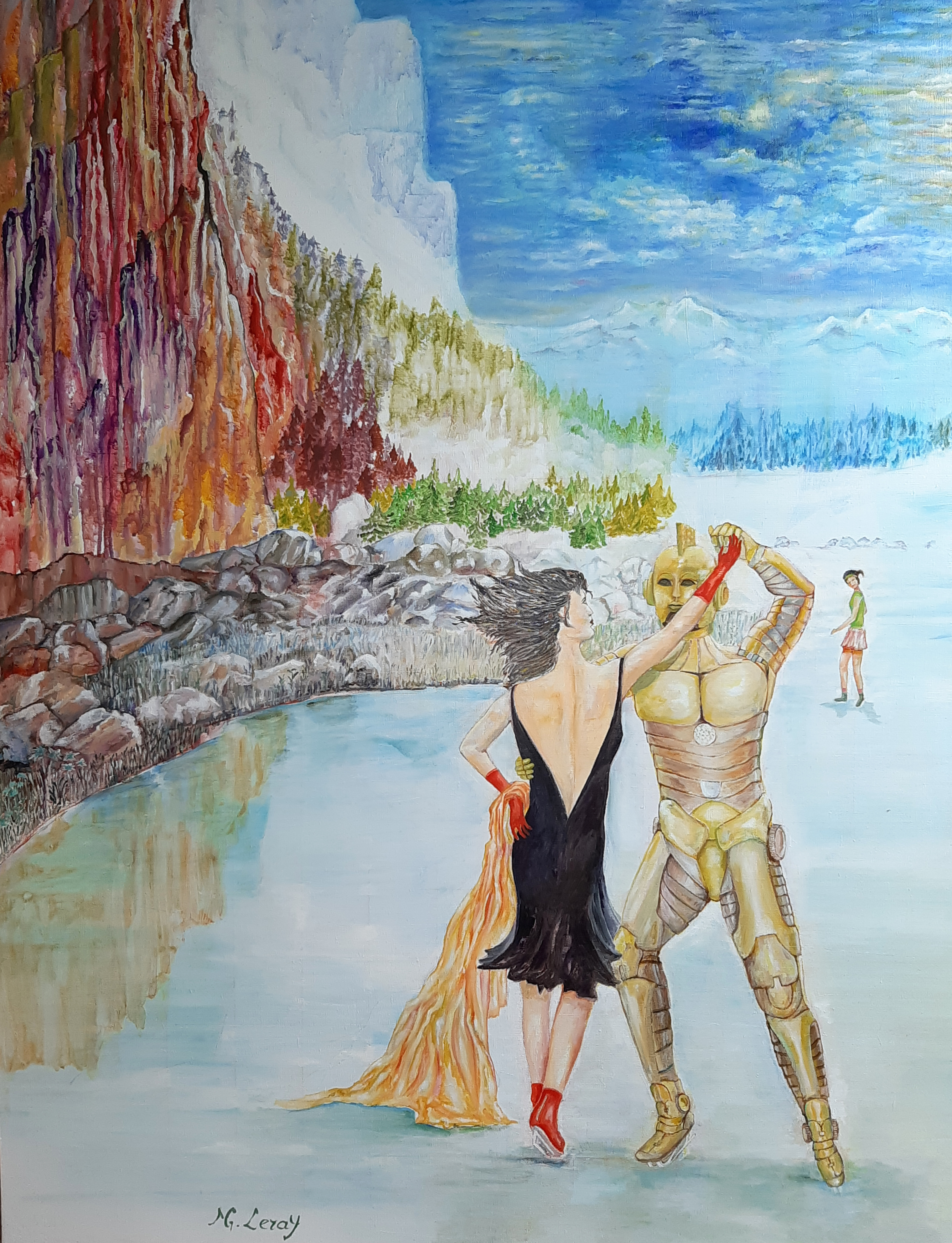 A boy friend machine in 2040 89 x 116cm