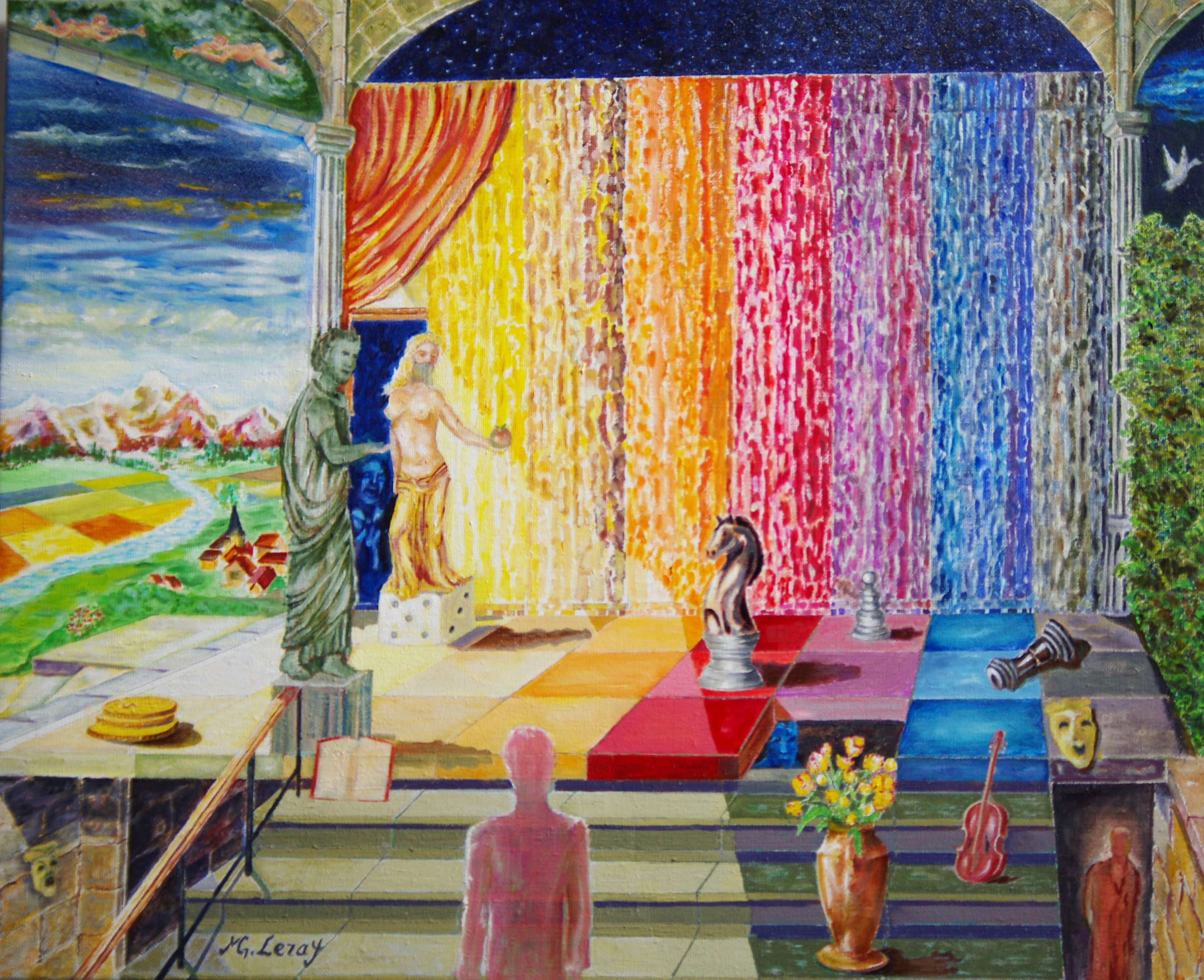 Petit théâtre de la vie 61 x 50cm